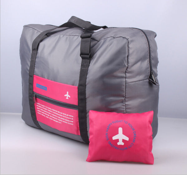 Travel foldable duffle bag in pink