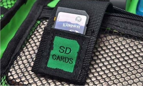 SD Card storage slot to keep SD Card safe for Travel