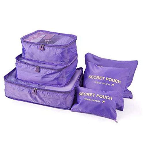 6 Piece Packing Cubes in Purple
