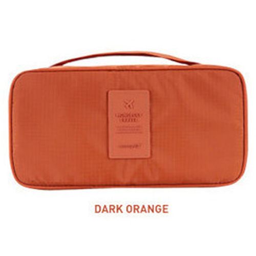 Bra and Underwear Organiser Travel Bag in Dark Orange