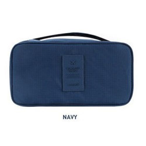 Bra and Underwear Organiser Travel Bag in Navy Blue