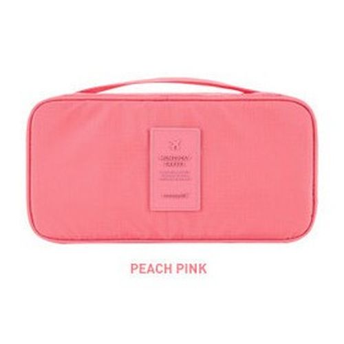 Bra and Underwear Organiser Travel Bag in Peach Pink