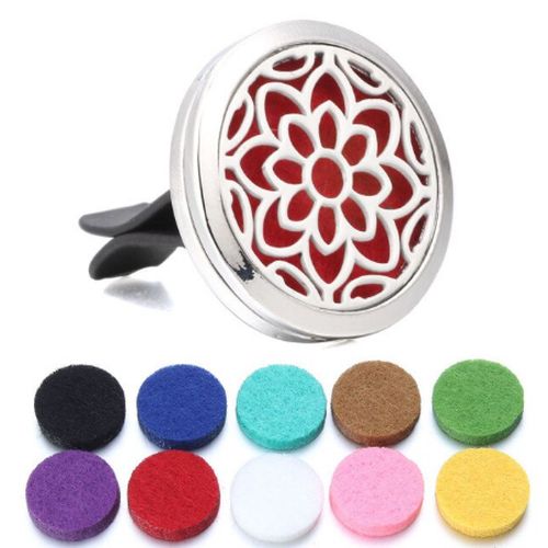 Flower design essential oil diffuser locket for your car