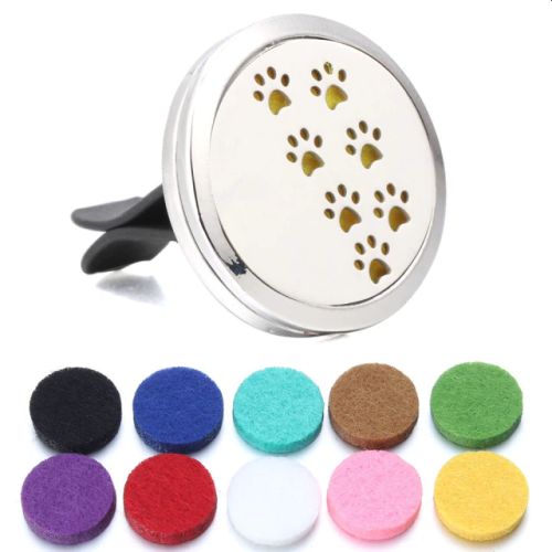 Paw print essential oil diffuser locket for your car