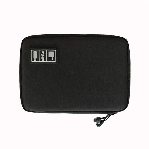 Cable travel organiser in black
