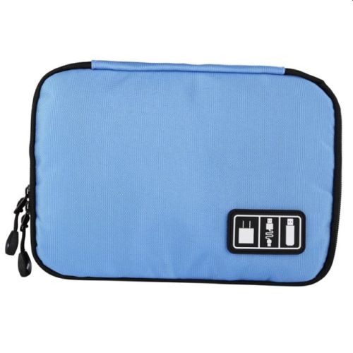 Cable travel organiser in blue