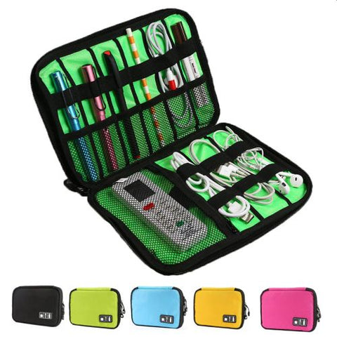 Cable organiser for travel in multiple colours