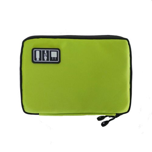 Cable travel organiser in green