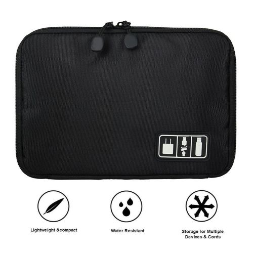 Llightweight, water resistant and can store multiple devices and cords