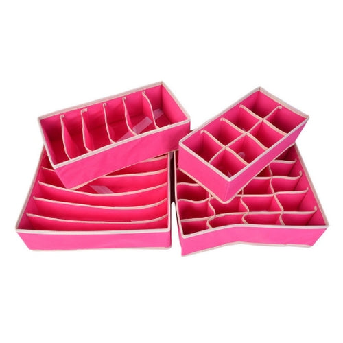 4 piece drawer organiser in rose