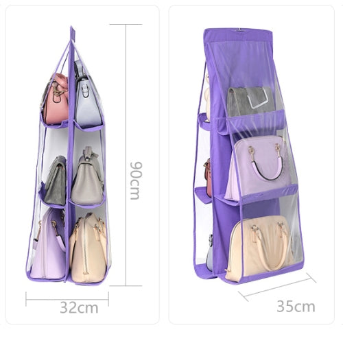 Dimensions of a hanging handbag organiser
