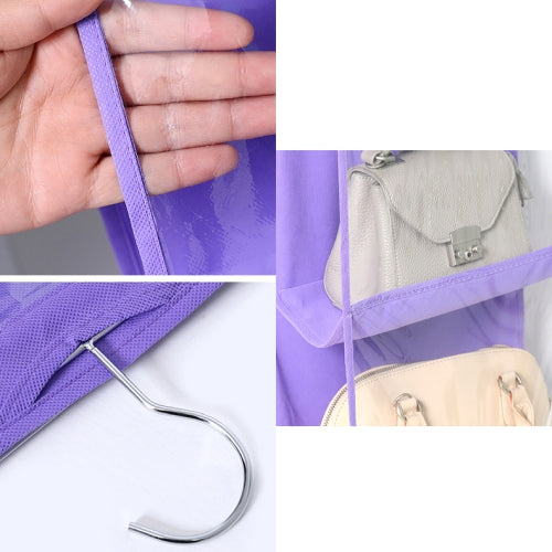 Hanging hook and a transparent window to protect your bags from dust and damage