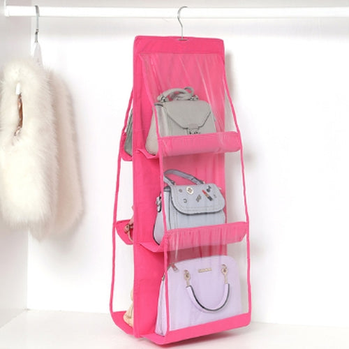 Hanging Handbag Organiser in Pink