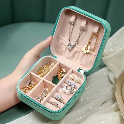Mini Travel Jewellery Box - I Love 2 Travel