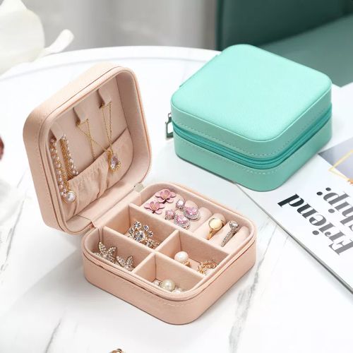 Mini Travel Jewellery Box - I Love 2 Travel