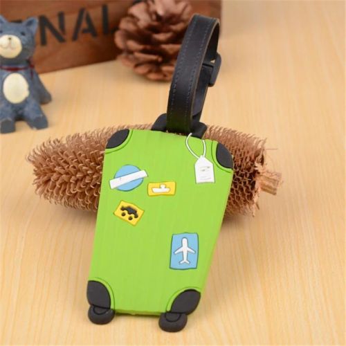 Luggage Tag Suitcase Identifier for Travel - Suitcase Design in Green