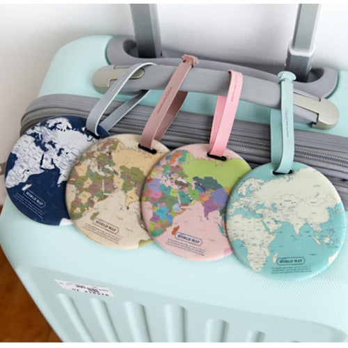 Luggage Tag Suitcase Identifier for Travel - World Map