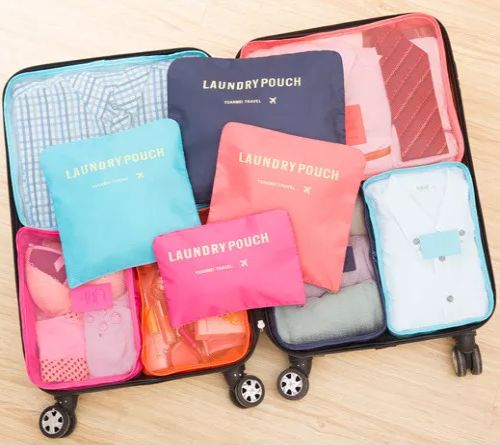 6 Piece Packing Cubes Travel Luggage Organisers - I Love 2 Travel