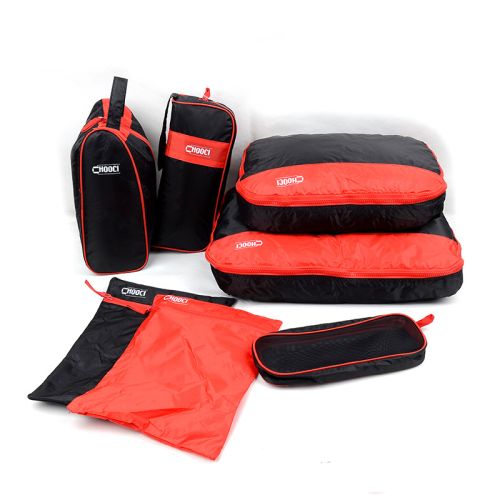 7 Piece Packing Cubes in Red
