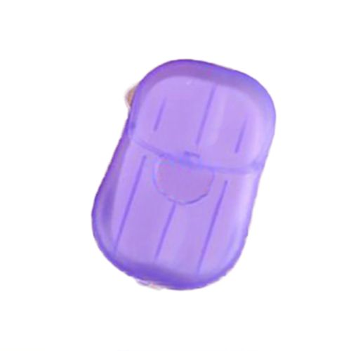 Paper soap in purple case