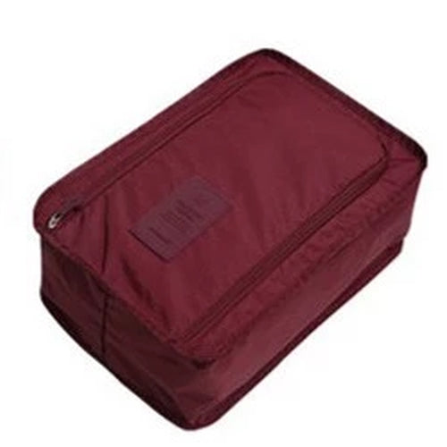 Shoe pouch in wine colour