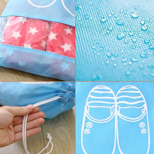 Water resistant shoe drawstring pouch