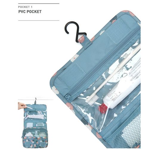PVC pockets in the folding travel cosmetic bag