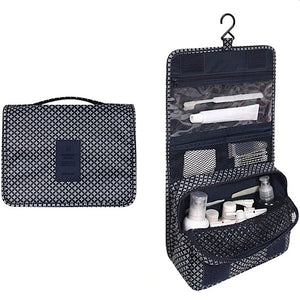 Folding Travel Makeup Bag Hanging Toiletry Organiser