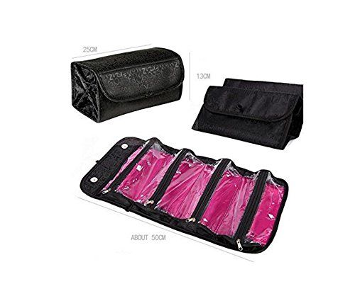 Cosmetic Jewellery Toiletry Roll-up hanging bag for travel