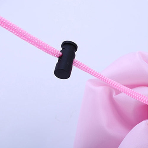 Black toggle on the drawstring makeup bag
