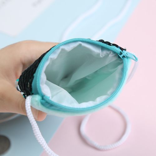 Girls Mermaid Tail Coin Purse - I Love 2 Travel