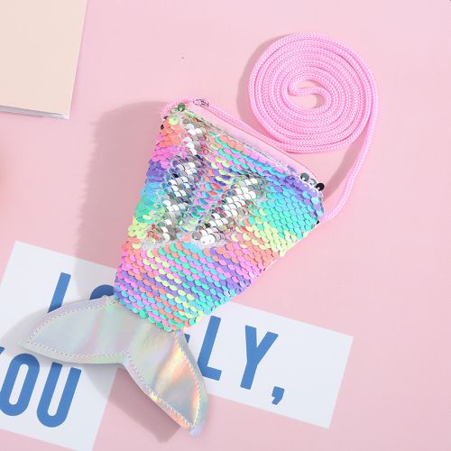 Rainbow Sequin Girls Mermaid Tail Coin Purse - I Love 2 Travel