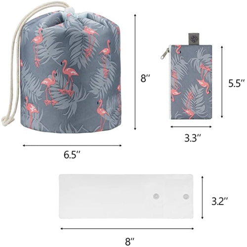 Barrel Cosmetic Makeup Bag Sizing