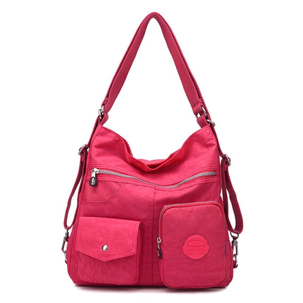 Travel Handbag in Rose Red